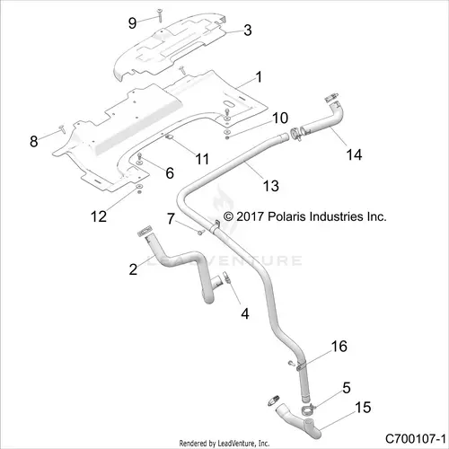 Engine: Cooling Hoses And Shrouds - 2019 Polaris Rzr Rs1 1