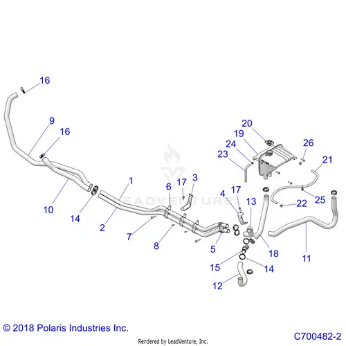 Engine: Cooling Main Lines - 2019 Polaris Rzr Xp Turbo S Velocity 1