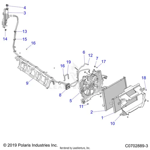 Engine: Cooling Radiator - 2022 Polaris Rzr Pro Xp Ultimate 1