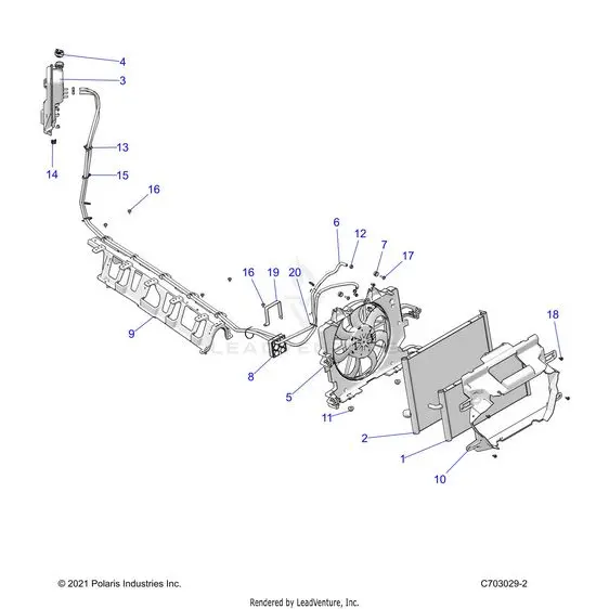 Engine: Cooling Radiator - 2022 Polaris Rzr Pro Xp Ultimate Rockford Le 1