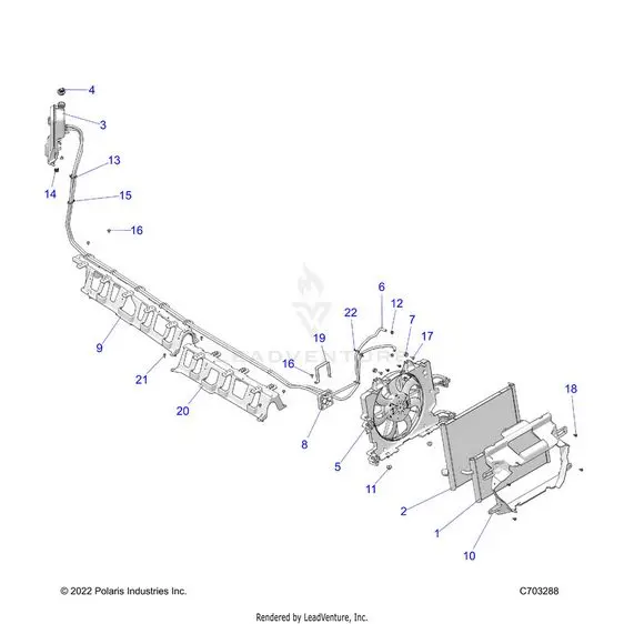 Engine: Cooling Radiator - 2024 Polaris Rzr Pro Xp 4 Ultimate 1