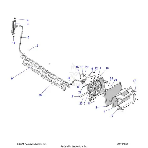 Engine: Cooling Radiator - 2024 Polaris Rzr Turbo R 4 Ultimate 1
