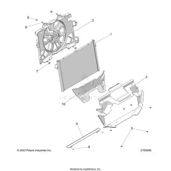 Engine: Cooling Radiator - 2025 Polaris Rzr Pro R 4 Sport 1