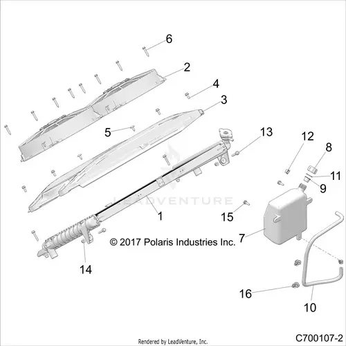 Engine: Cooling Radiator Mounting - 2021 Polaris Rzr Rs1 Eps 1