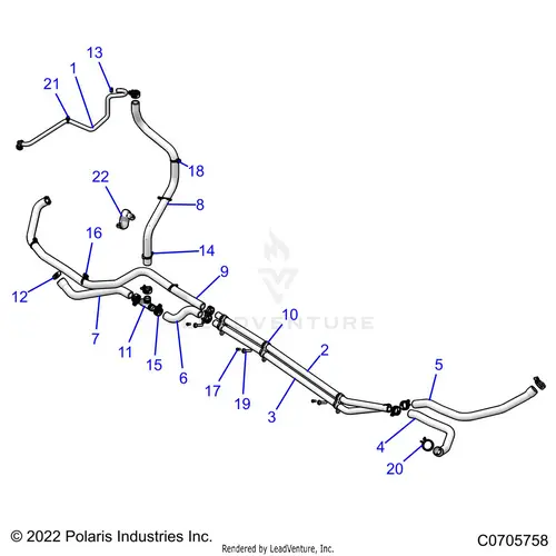 Engine: Cooling Routing - 2021 Polaris Rzr Pro Xp Sport Ca 1