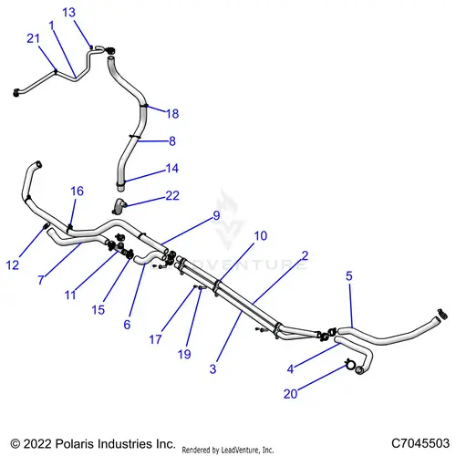Engine: Cooling Routing - 2022 Polaris Rzr Pro Xp Premium 1