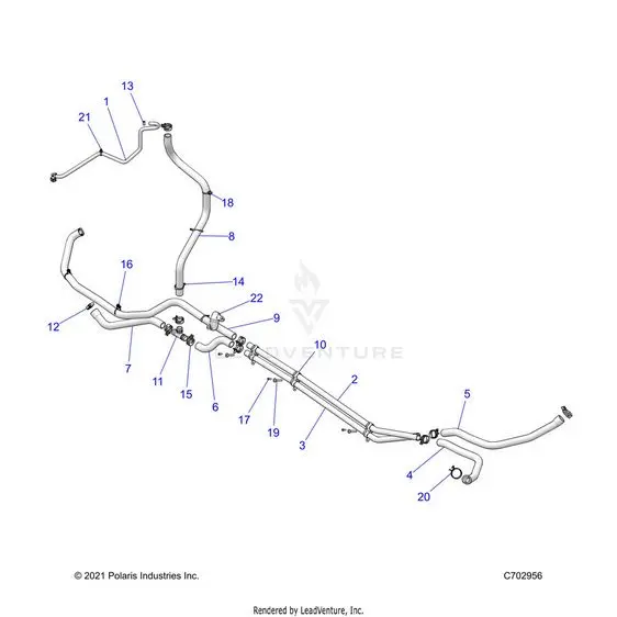 Engine: Cooling Routing - 2023 Polaris Rzr Turbo R Premium 1
