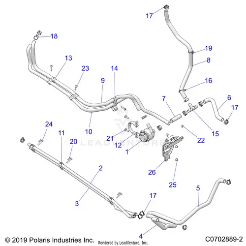 Engine: Cooling Routing Manifold - 2022 Polaris Rzr Pro Xp 4 Ultimate 1