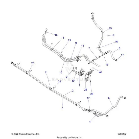 Engine: Cooling Routing Manifold - 2023 Polaris Rzr Pro Xp 4 Ultimate 1