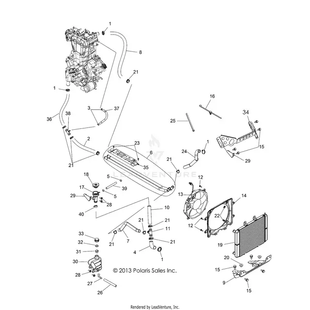 Engine: Cooling System - 2015 Polaris Rzr 570 1