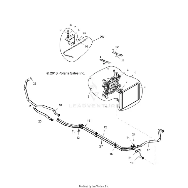 Engine: Cooling System - 2015 Polaris Rzr Xp 4 1000 1
