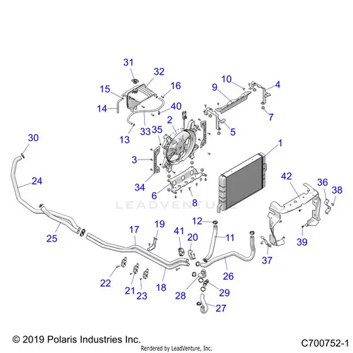 Engine: Cooling System - 2020 Polaris Rzr Turbo S Velocity 1