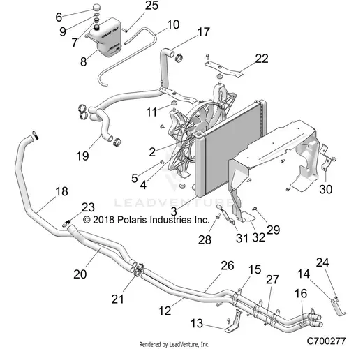Engine: Cooling System - 2022 Polaris Rzr Xp 4 1000 High Lifter 1