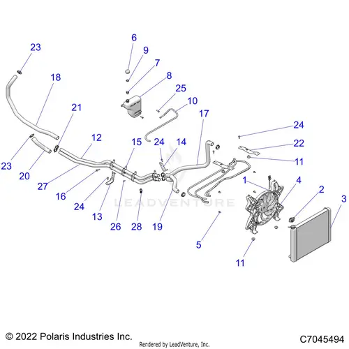 Engine: Cooling System - 2025 Polaris Rzr 900 Trail Ultimate 1
