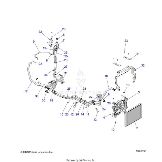 Engine: Cooling System - 2025 Polaris Rzr Xp 4 1000 Premium 1