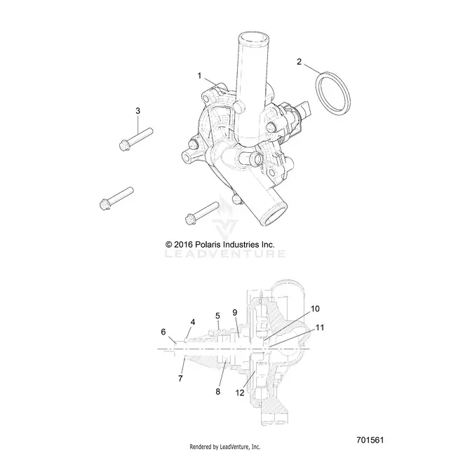 Engine: Cooling Waterpump - 2022 Polaris Rzr Trail S 1000 Premium 1