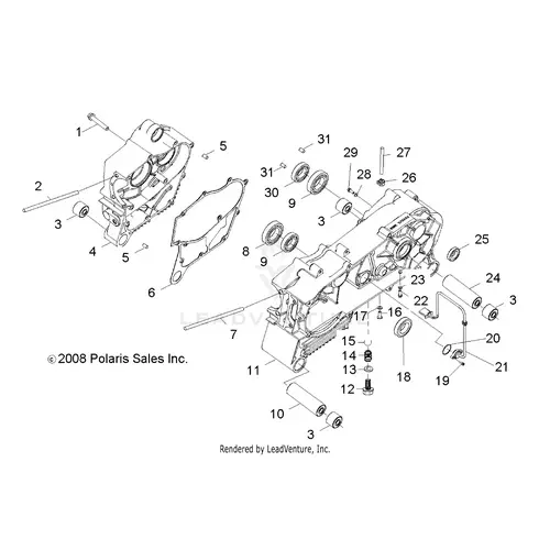 Engine: Crankcase - 2015 Polaris Rzr 170 1