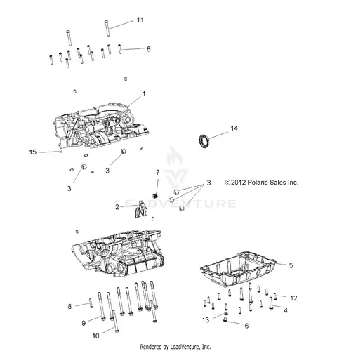 Engine: Crankcase - 2015 Polaris Rzr 4 900 1