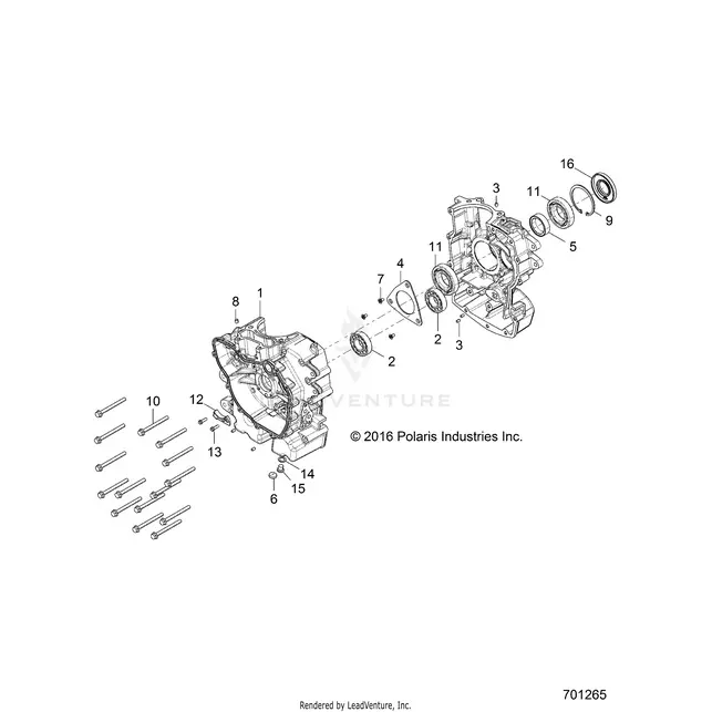 Engine: Crankcase - 2017 Polaris Rzr 570 1