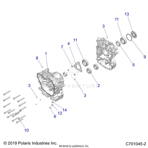 Engine: Crankcase - 2020 Polaris Rzr 570 1