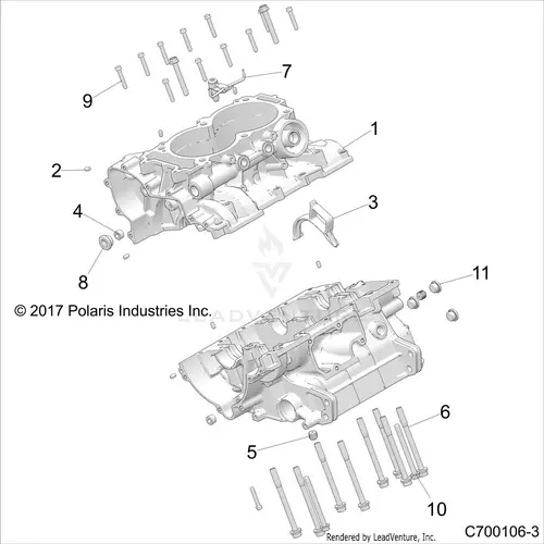 Engine: Crankcase - 2020 Polaris Rzr Rs1 1