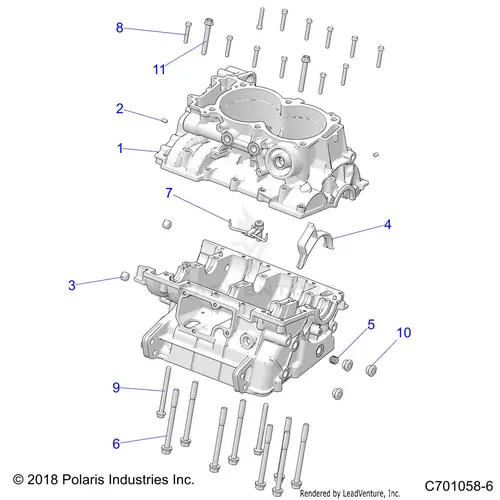 Engine: Crankcase - 2020 Polaris Rzr Turbo S 4 1