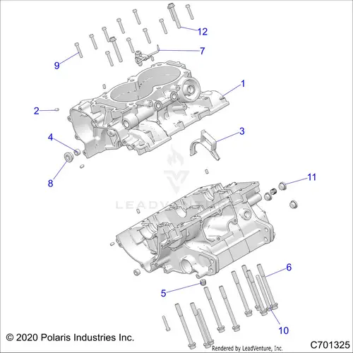 Engine: Crankcase - 2022 Polaris Rzr Rs1 Eps 1