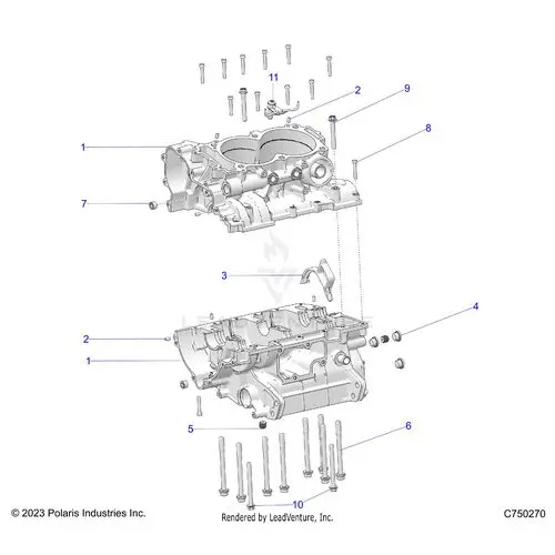 Engine: Crankcase - 2026 Polaris Rzr Pro S 4 Ultimate Evap Le 1