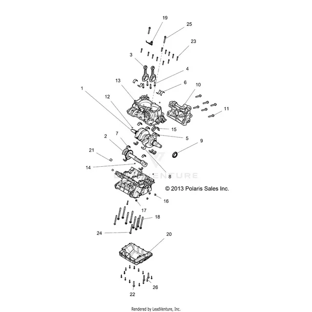 Engine: Crankcase And Crankshaft - 2015 Polaris Rzr Xp 4 1000 1