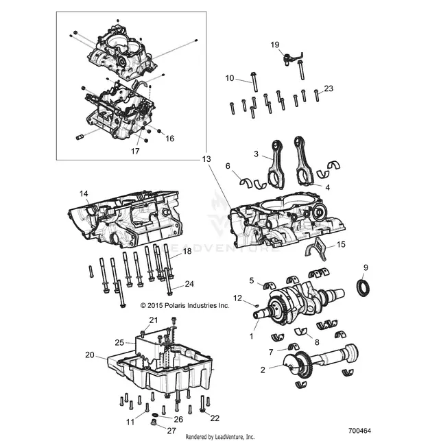 Engine: Crankcase And Crankshaft - 2017 Polaris Rzr Xp Turbo 1