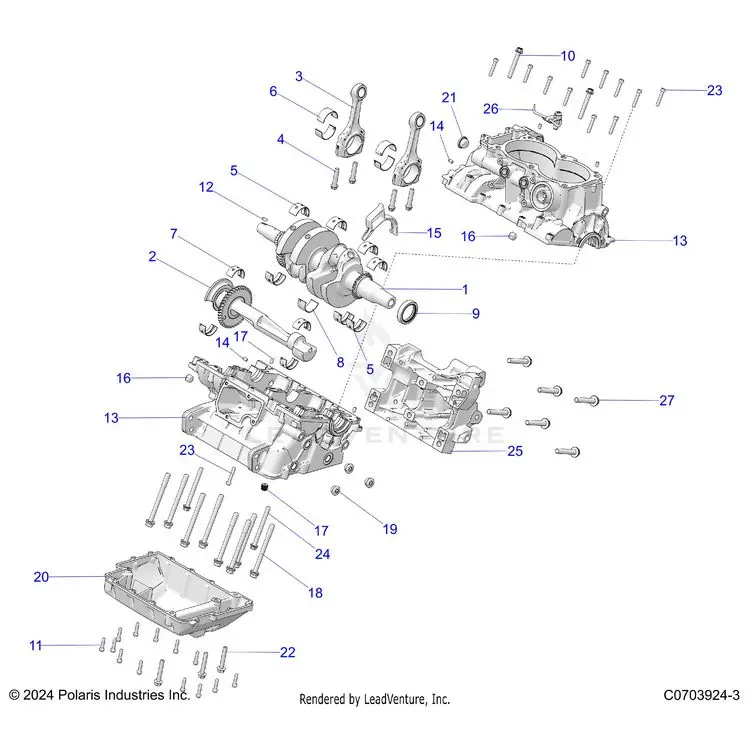 Engine: Crankcase And Crankshaft - 2020 Polaris General 1000 Premium 1