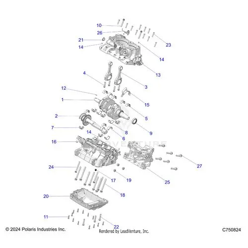 Engine: Crankcase And Crankshaft - 2022 Polaris Rzr Xp 4 1000 Premium 1