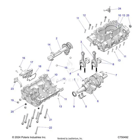 Engine: Crankcase And Crankshaft - 2025 Polaris Rzr Xp 1000 Premium 1