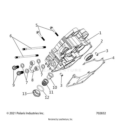 Engine: Crankcase Comp Right - 2026 Polaris Rzr 200 Evap 1