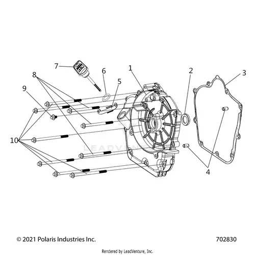 Engine: Crankcase Cover Asm Right - 2022 Polaris Rzr 200 1