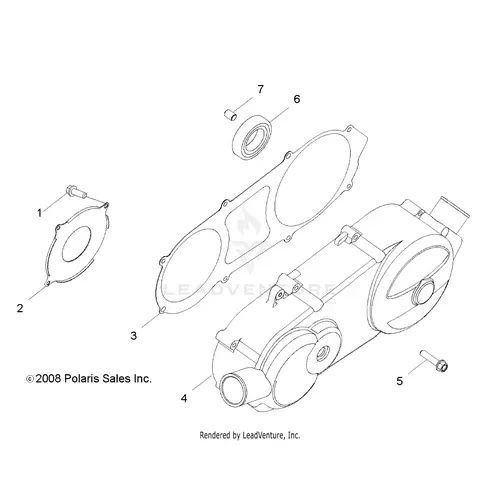 Engine: Crankcase Cover Lh - 2020 Polaris Rzr 170 1