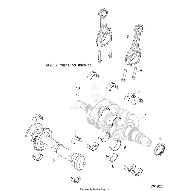 Engine: Crankshaft And Bearings - 2019 Polaris Rzr Xp 4 Turbo S Velocity 1