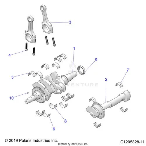 Engine: Crankshaft And Bearings - 2021 Polaris Rzr Pro Xp 4 Ultimate Rockford Le 1