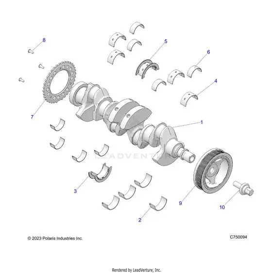 Engine: Crankshaft And Bearings - 2025 Polaris Rzr Pro R Race 1