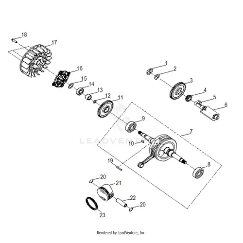 Engine: Crankshaft And Piston - 2019 Polaris Rzr 170 1