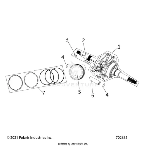 Engine: Crankshaft Connecting Rod And Piston - 2026 Polaris Rzr 200 Md 1