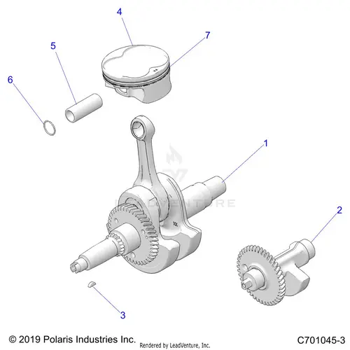 Engine: Crankshaft Piston And Balance Shaft - 2021 Polaris Rzr Trail 1