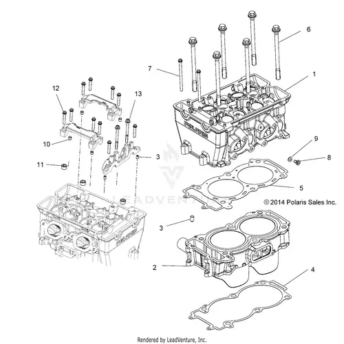 Engine: Cylinder And Head - 2015 Polaris Rzr S 900 1