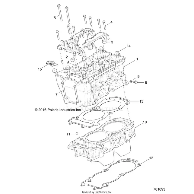 Engine: Cylinder And Head - 2017 Polaris Rzr 900/900 Eps 1