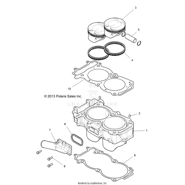 Engine: Cylinder And Piston - 2016 Polaris Rzr Xp 4 1000 1