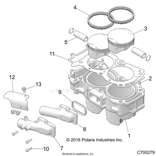 Engine: Cylinder And Piston - 2020 Polaris Rzr Xp 1000 1