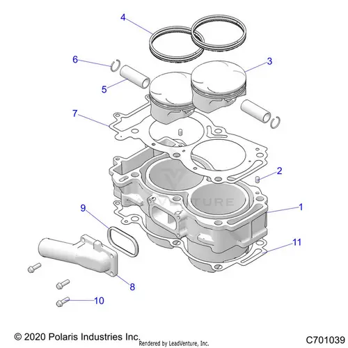 Engine: Cylinder And Piston - 2021 Polaris Rzr Xp 1000 1
