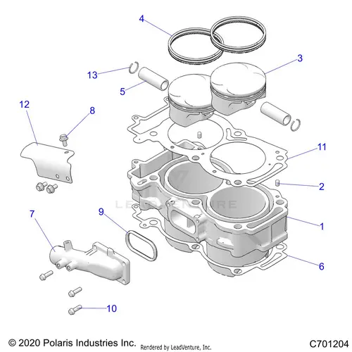 Engine: Cylinder And Piston - 2021 Polaris Rzr Xp 1000 High Lifter 1