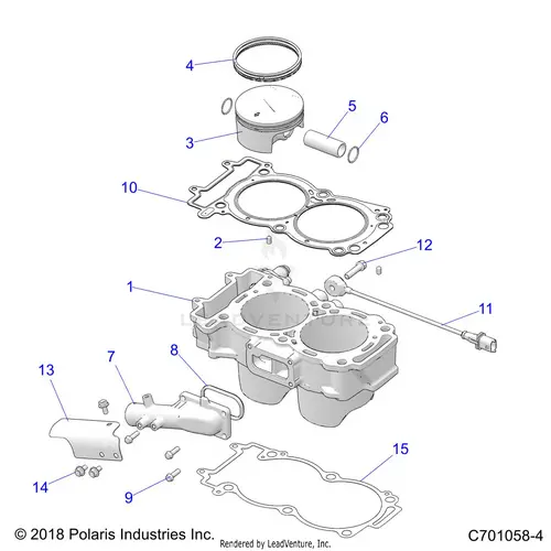 Engine: Cylinder And Piston - 2021 Polaris Rzr Xp 4 Turbo 1