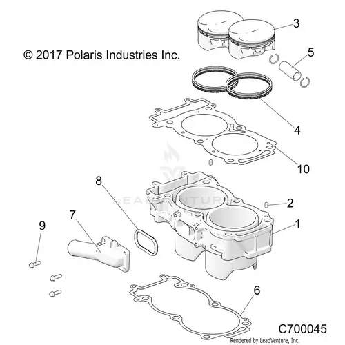 Engine: Cylinder And Piston - 2022 Polaris Rzr Xp 1000 Sport 1